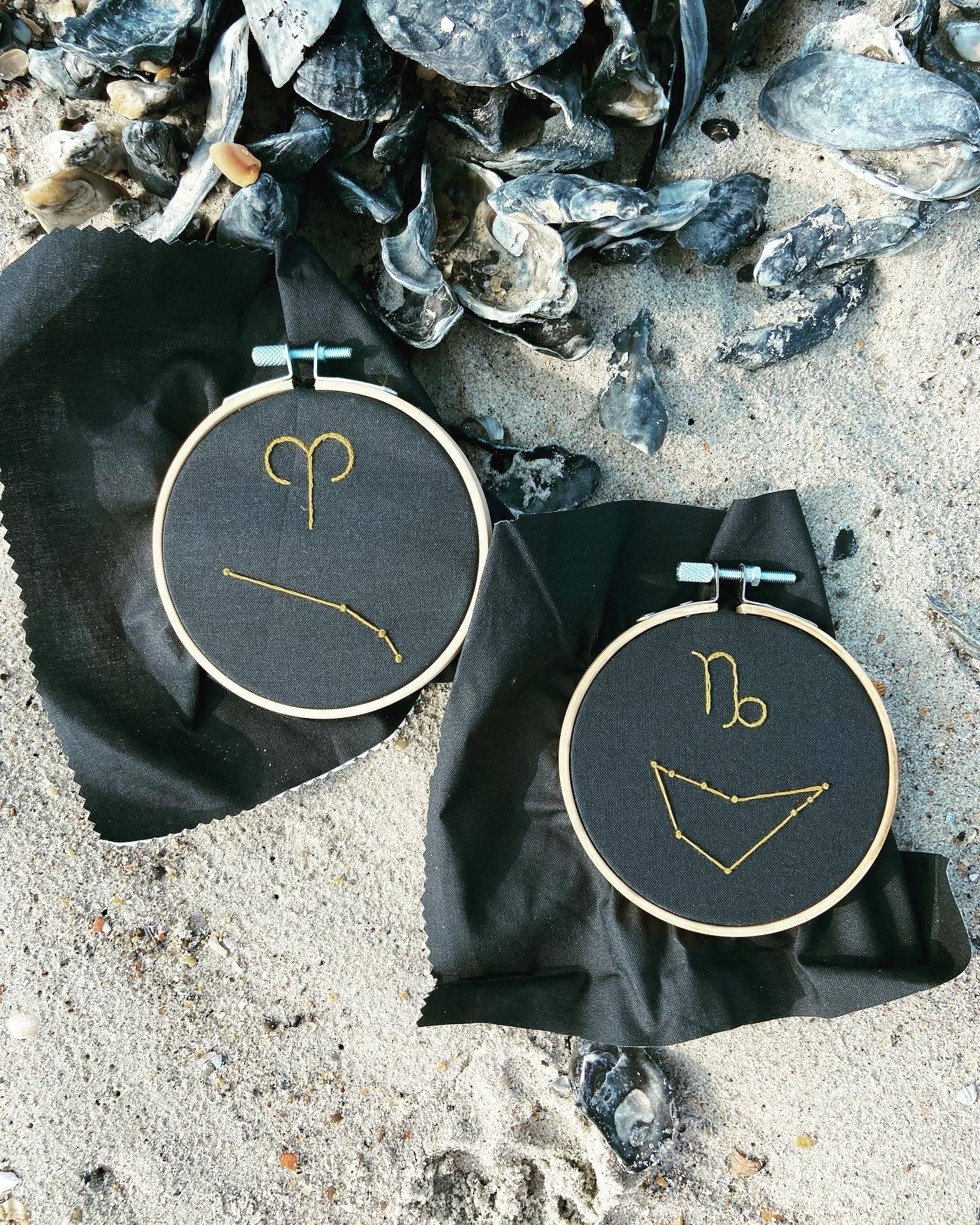 Open Coven - Wholesale Embroidery/Cross Stitch Supplies - Zodiac 4 Inch Embroidery Kit (Copy)3