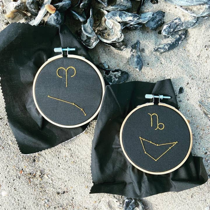 Open Coven - Wholesale Embroidery/Cross Stitch Supplies - Zodiac 4 Inch Embroidery Kit (Copy)3