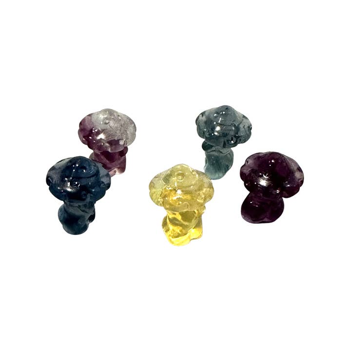 VIE - Wholesale Spiritual stone/crystal - Rainbow Fluorite Mini Carving - Assorted, 1.5x1cm, Single12