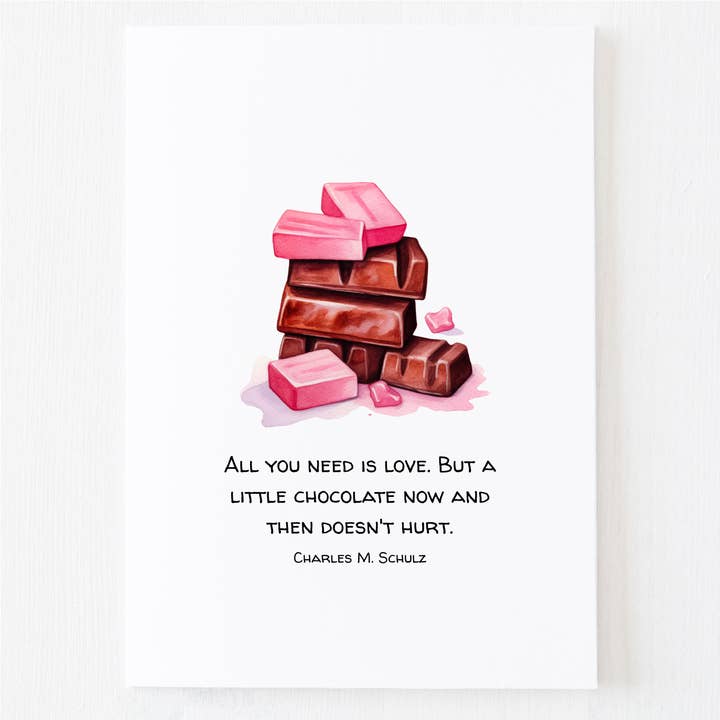Valentines Day Card - Chocolate Lover Greeting Card for wholesale by Mac and Mo Studio - Luxury Stationery and Greeting Cards