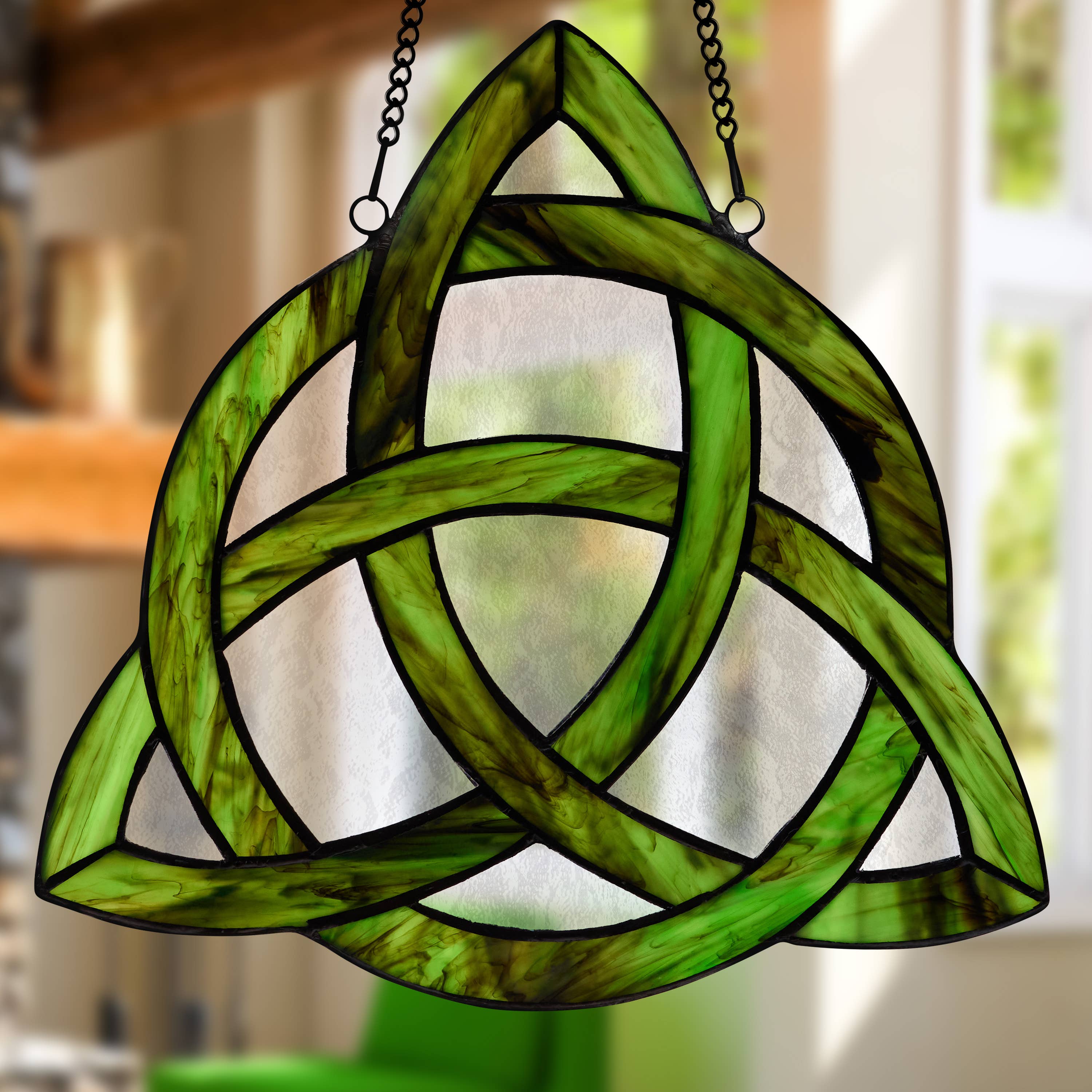 River of Goods - Wholesale Suncatcher - 11.75"H Trinity Knot Celtic Stained Glass Window Panel 3