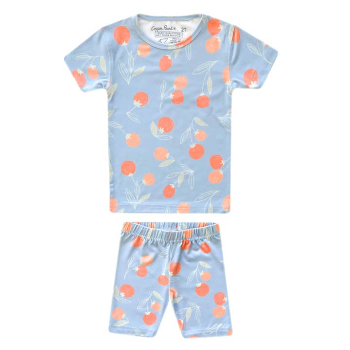 Copper Pearl - Wholesale Sleepwear Set - Kids - 2pc Short Sleeve Pajama Set - Clementine1