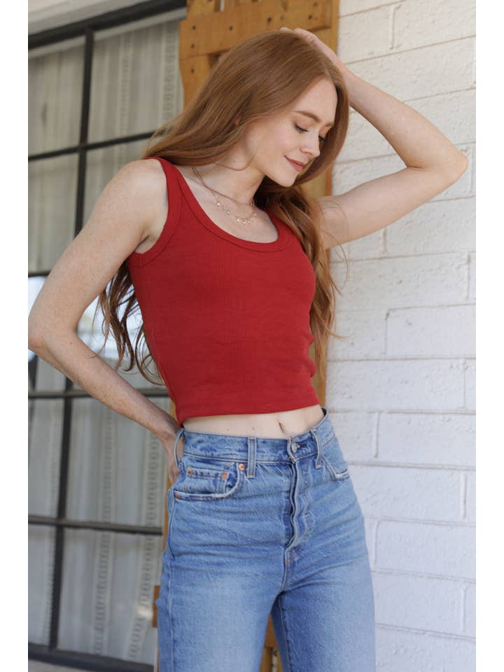 ANGIE – Großhandel Tanktop – Damen – X2CA5-ASIS TANKTOP MIT RUNDHALSAUSSCHNITT AUS RIPPSTRICK29