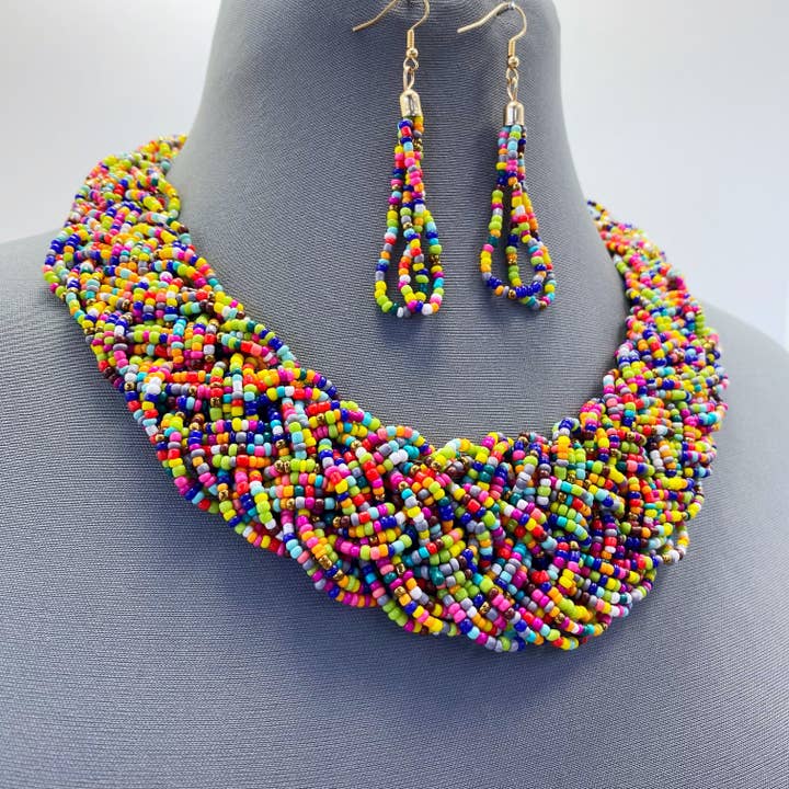 Iconik Wholesale Gallery – Großhandel Schmucksets – Mehrfarbige Halskette mit Perlen