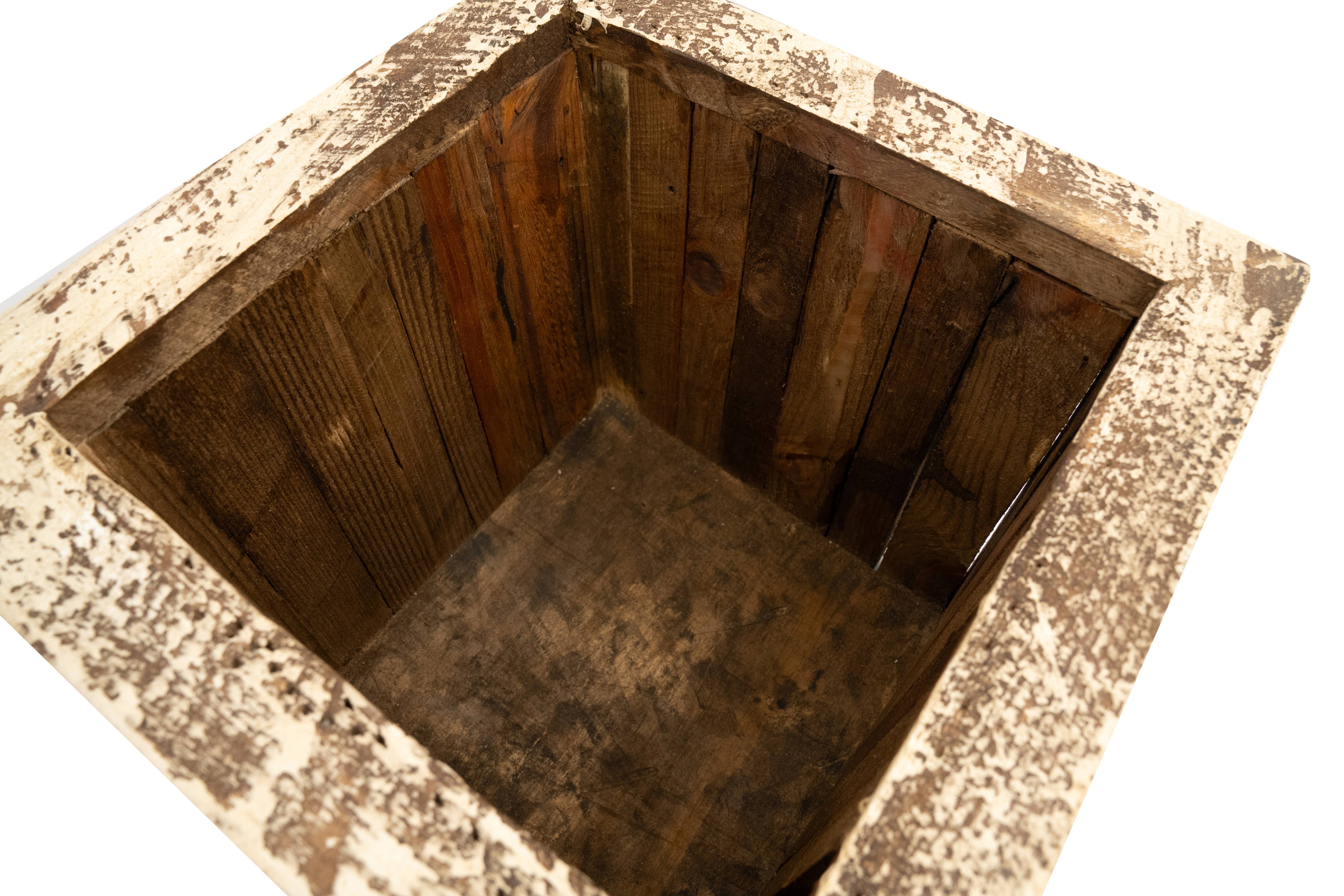 My Amigos Imports - Wholesale Planter Box - Gardner Rustic Wooden Square-Planter-11x11x10H-Garden Decor24