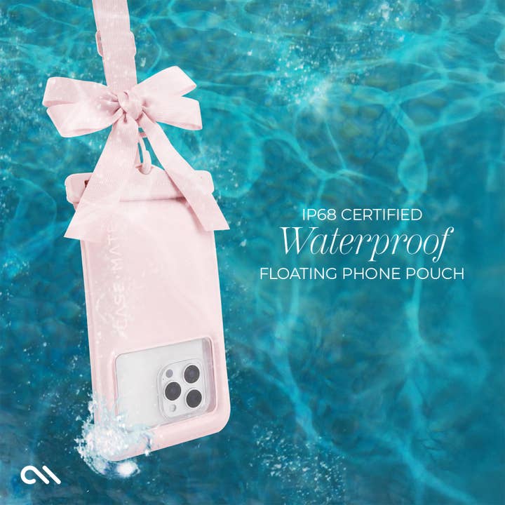 Ballet Pink Bow Waterproof Floating Pouch for wholesale on Faire