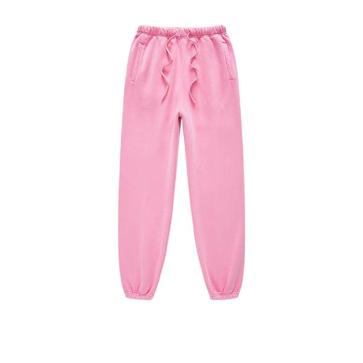 Unisex washed fleece-lined sweatpants for wholesale by Sodalemon