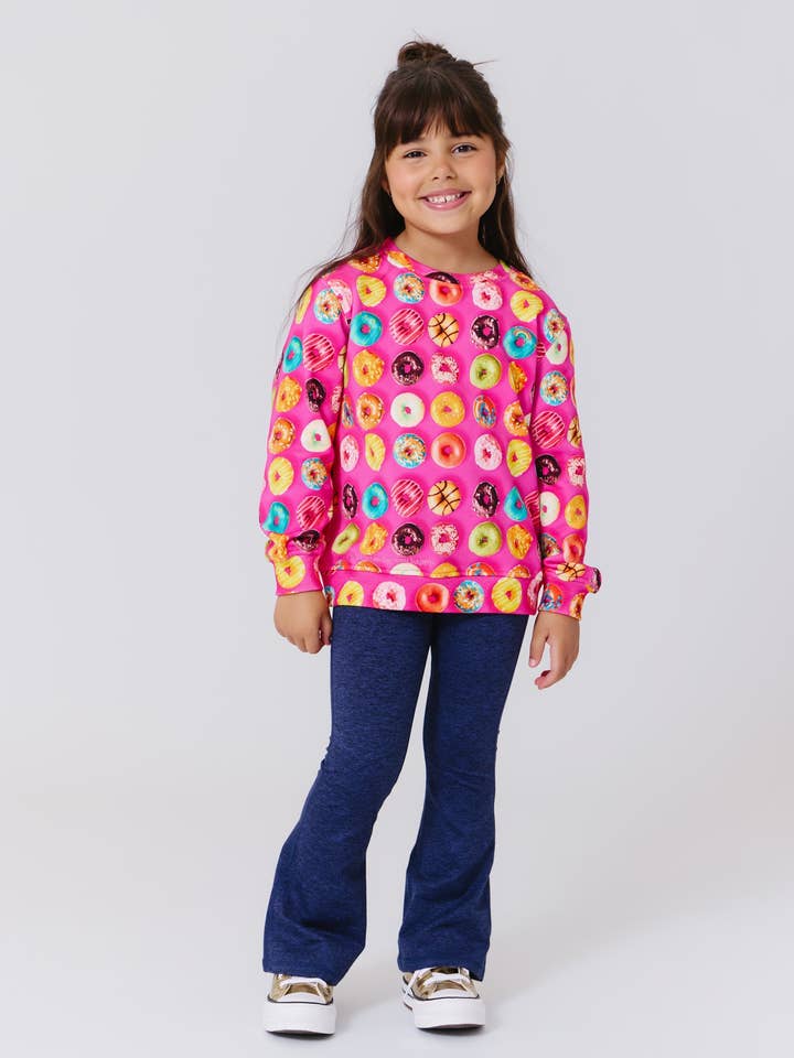 Børne TLC Flare Leggings i Meleret Marineblå for engroshandel hos Terez