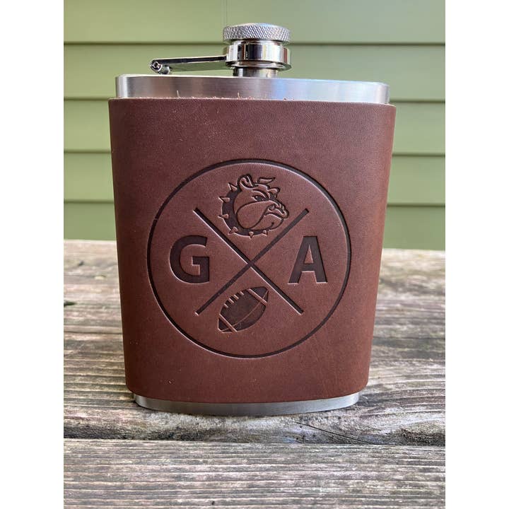 Jimmyrockit - Wholesale Flask - Leather Flask - Georgia Football3