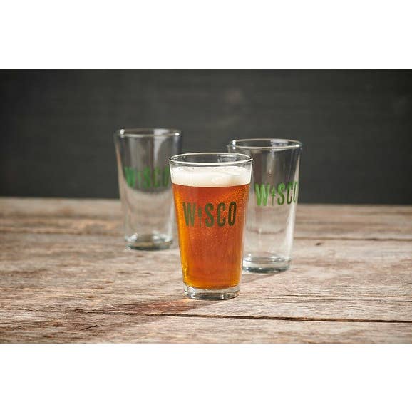 Wisco Clothing Co. - Wholesale Beer Glass/Mug - WISCO Pint Glass2