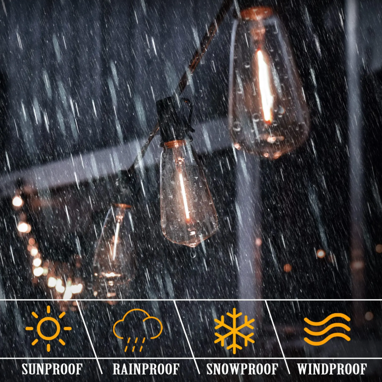 BRECK + FOX - Vendita all'ingrosso Fili di luci - Luci a stringa infrangibili da esterno7