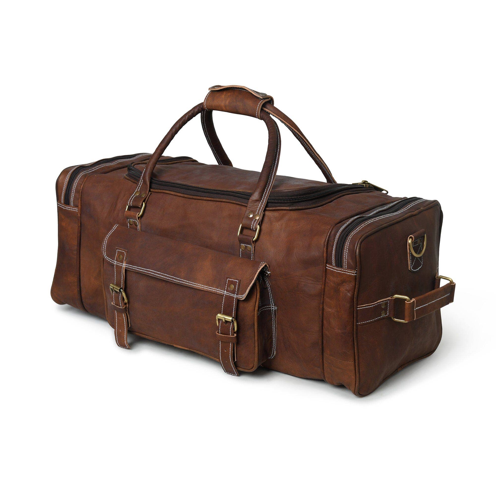 Classy Leather Bags – Engroshandel Weekendtaske – Mænd – Walker Læder Weekendtaske + Gratis Toilettaske3