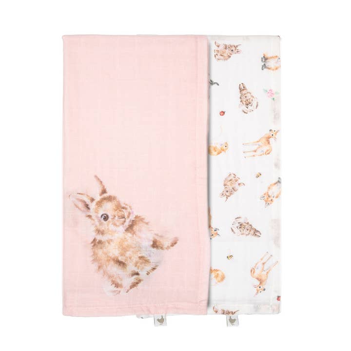Wrendale Designs - Wholesale Bib - Baby - Little Wren Muslin Gift Set - Little Forest