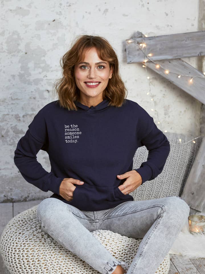 "Smile" Luxury Hoodie for wholesale by Om & Ah London