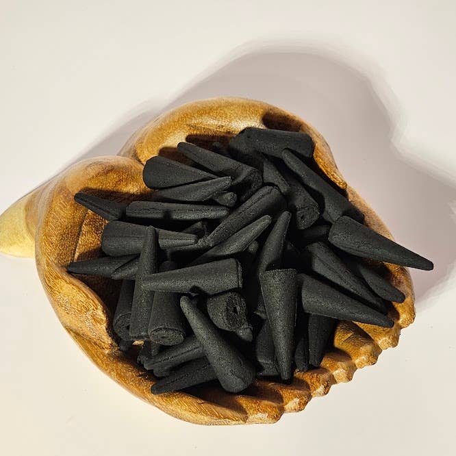 Saltroot Apothecary - Wholesale Incense - Packaged Hand Dipped 2" Backflow Incense Cones2
