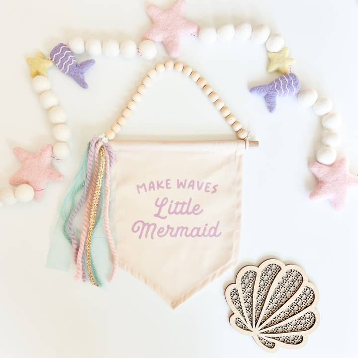 Make Waves Mermaid Hang Sign for wholesale by Hunny Prints