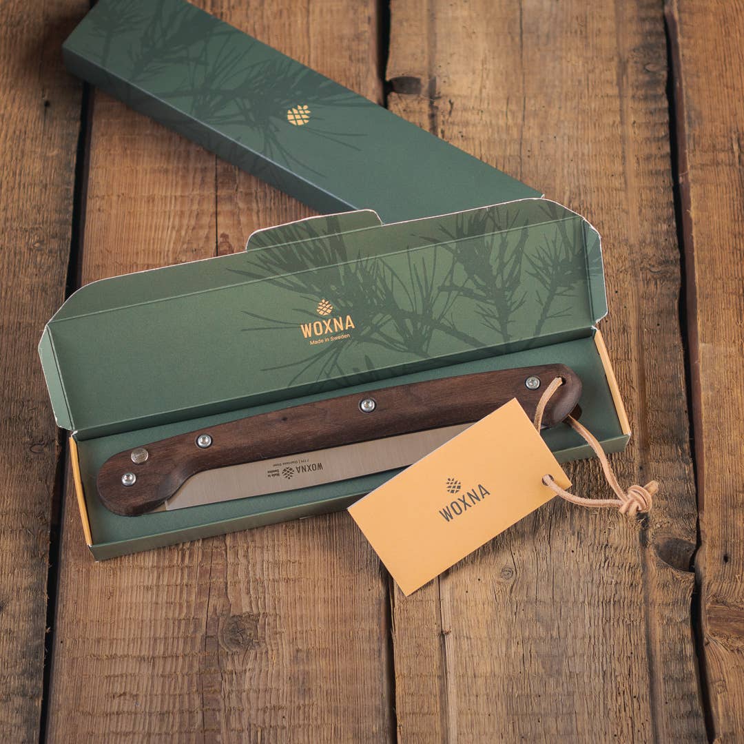 Woxna – wholesale Praktiskt verktyg – Hopfällbar såg i valnöt och rostfritt stål, 25 cm, present till män10
