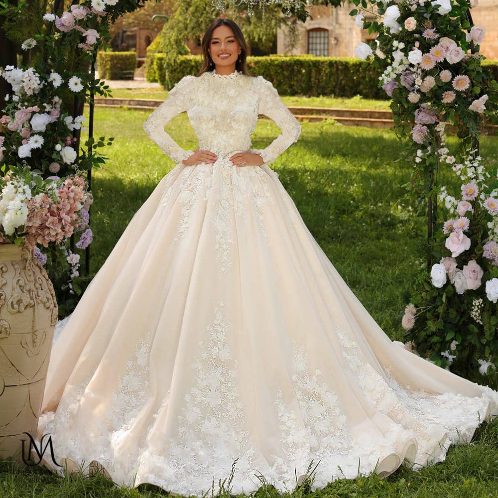 Unique Modest Bridal - Wholesale Gown - Women's - Grace - Elegant A-Line / Ball Gown Modest Wedding Dress0