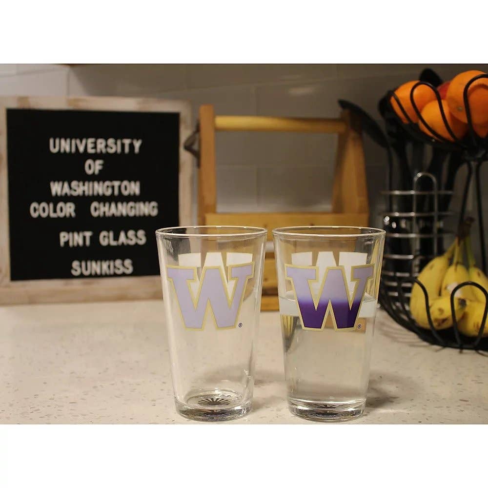 Sunkiss - Wholesale Drinking Glass/Cup - UW Huskies Color Changing Glass - Logo Changes Color4
