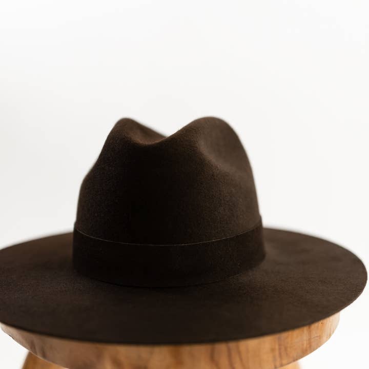 Americo Hat Company - Vente Chapeau en feutre – unisexe - Fedora à bord plat en laine « Domenico »2