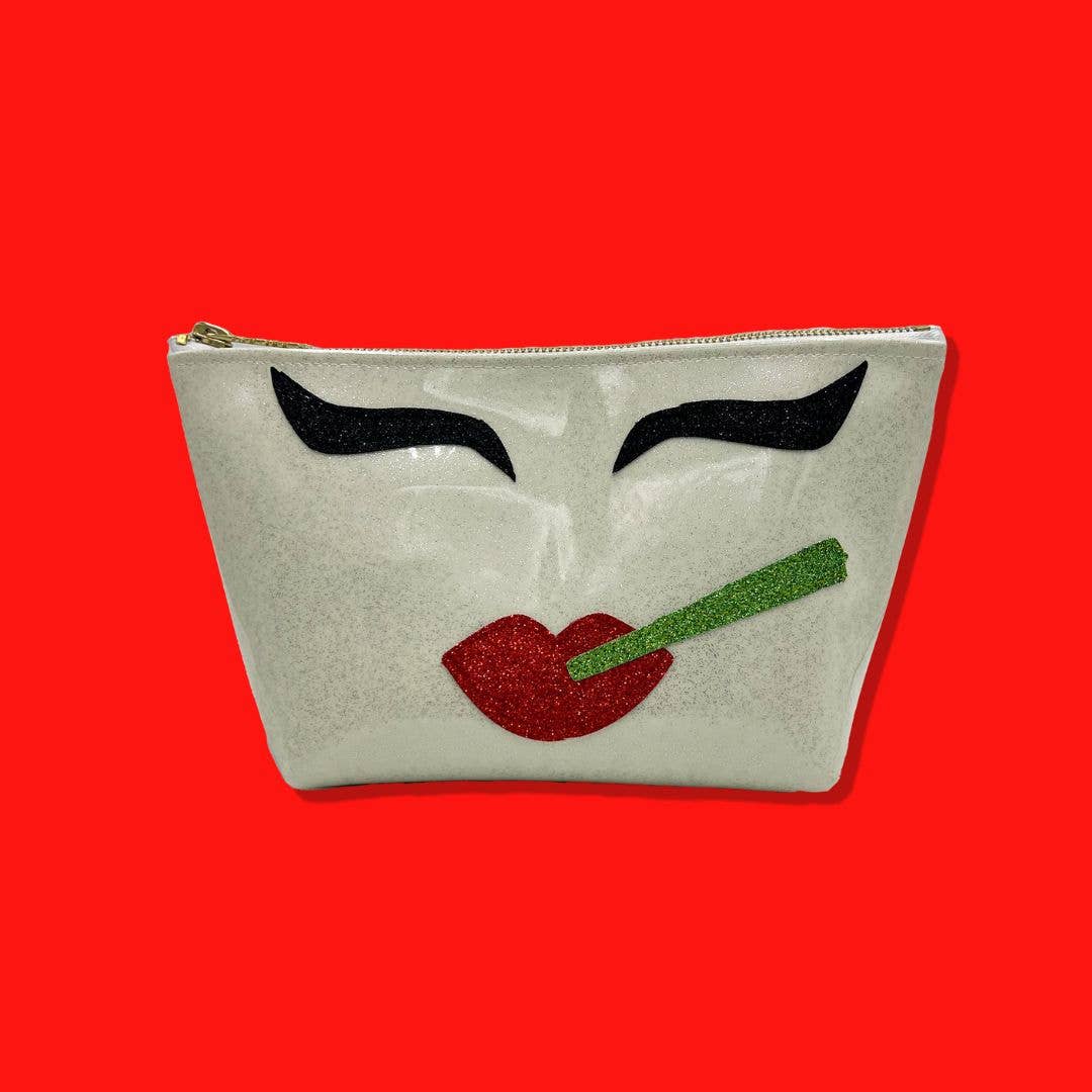 KushKards - Wholesale Makeup/Cosmetic Bag - Kush Face Cosmetic Pouch Stash Bag1