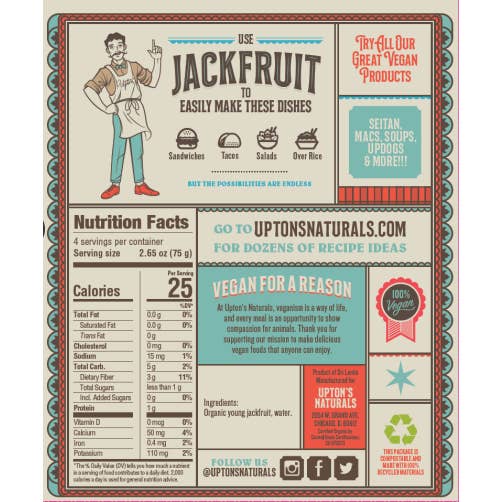 Upton's Naturals - Wholesale Shelf Stable Prepared Meal - Original Jackfruit