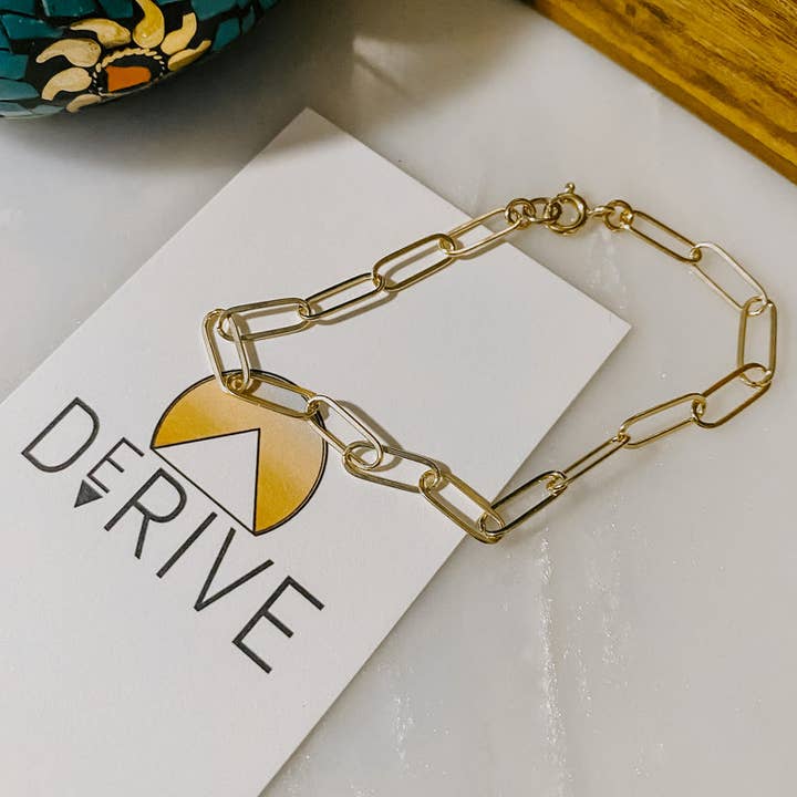 Paperclip Chain Link Bracelet for wholesale by Derive Jewelry