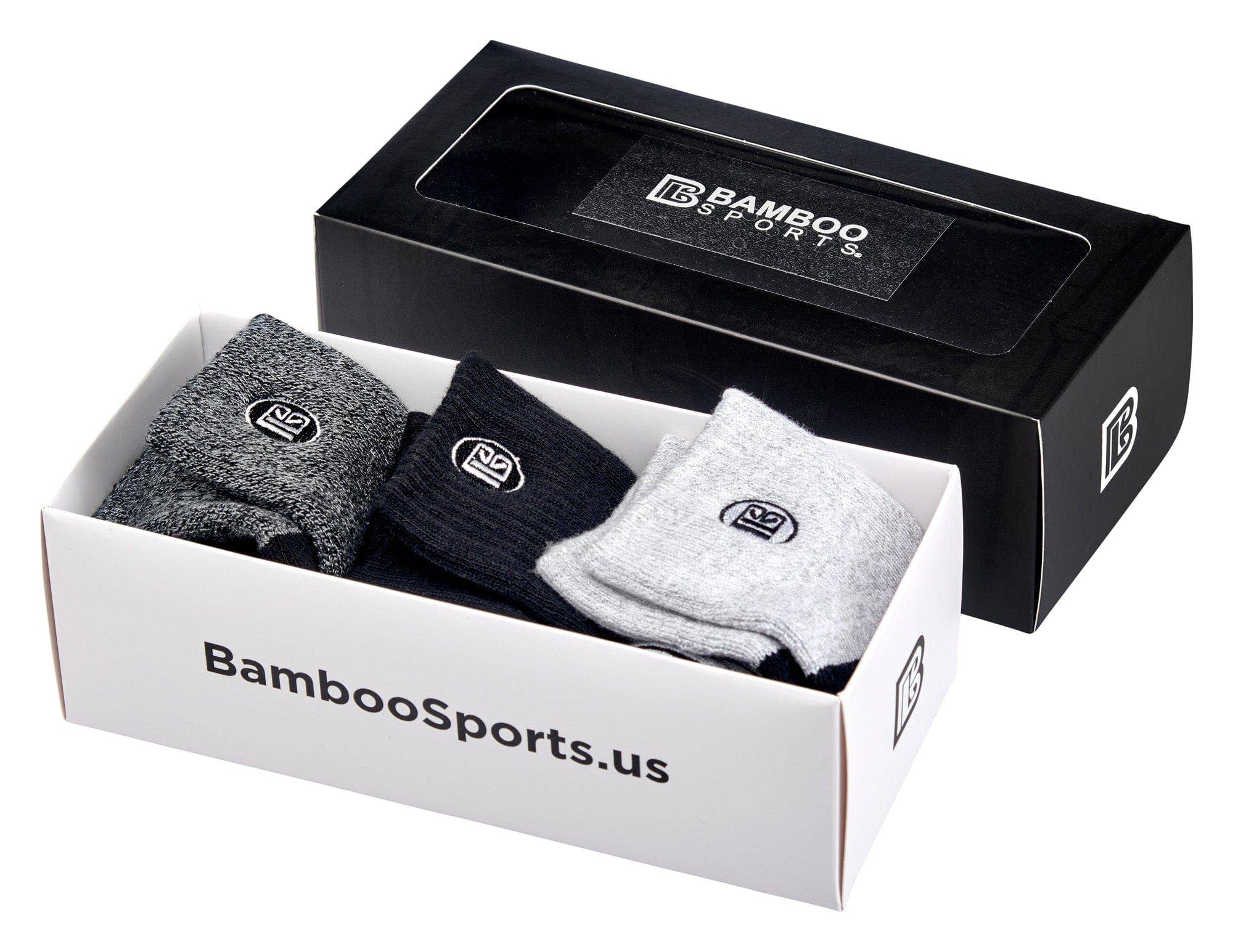 Bamboo Sports - Vendita all'ingrosso Calzini - Uomo - Confezione regalo Premium Bamboo Rayon Quarter Crew Socks2