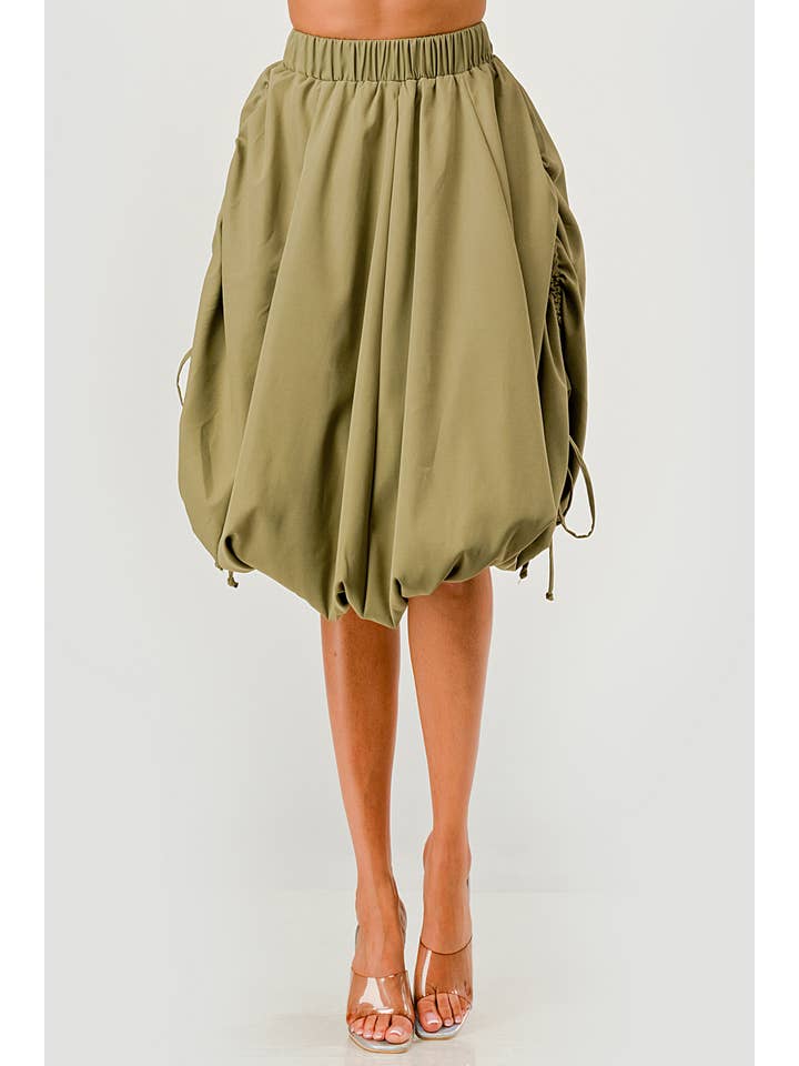 Namatt Design - Venta al por mayor Falda - Mujer - Falda midi burbuja ajustable con cordón lateral regular13