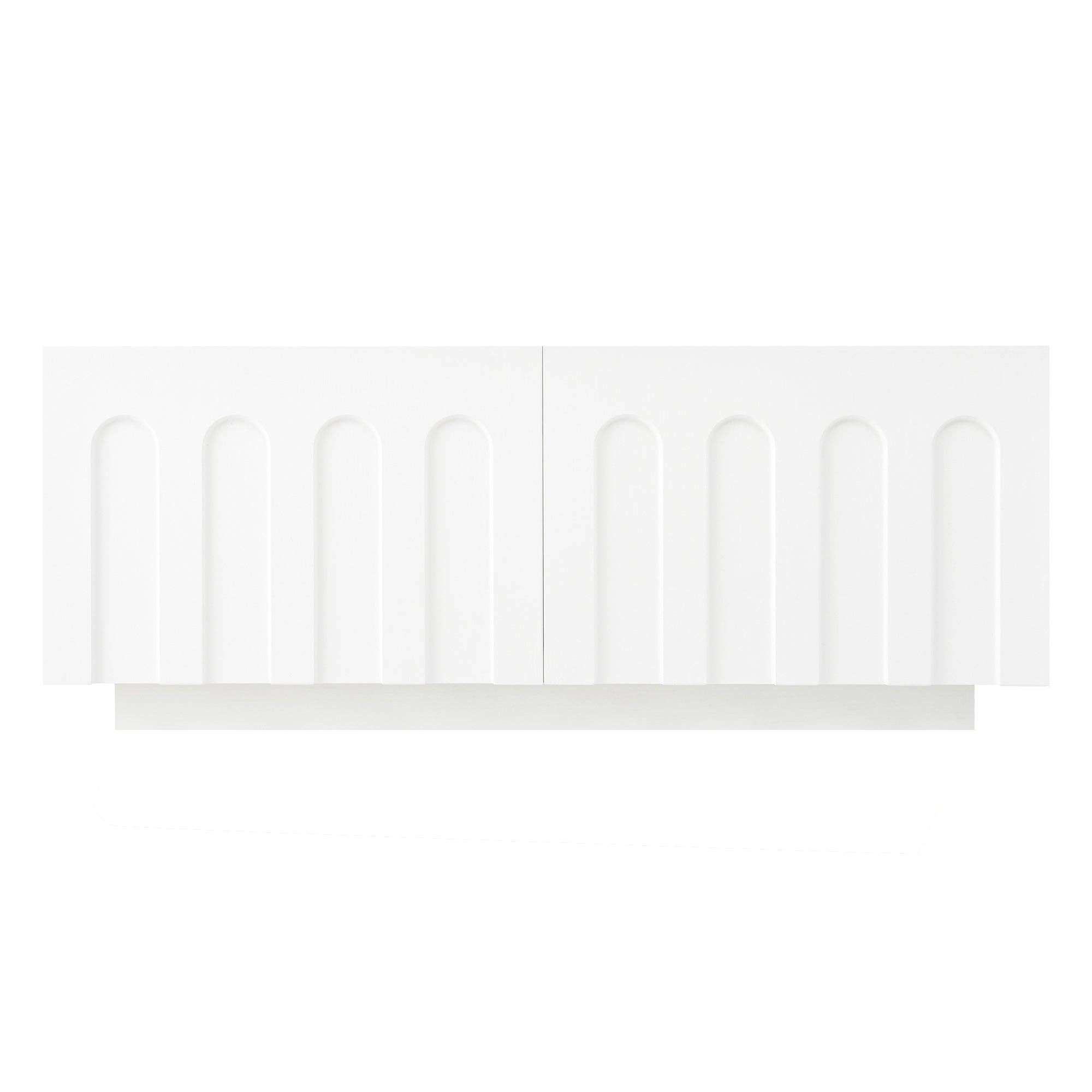 HOMYCASA DESIGN INC - Wholesale Console Table - ON-TREND Elegant TV Stand with Arched Design for TVs Up to 80', Modern Dual Purpose Coffee Table with 4 Drawers, Multi-Functional Organizer Cabinet with Storage for Living Room, Bedroom, White14