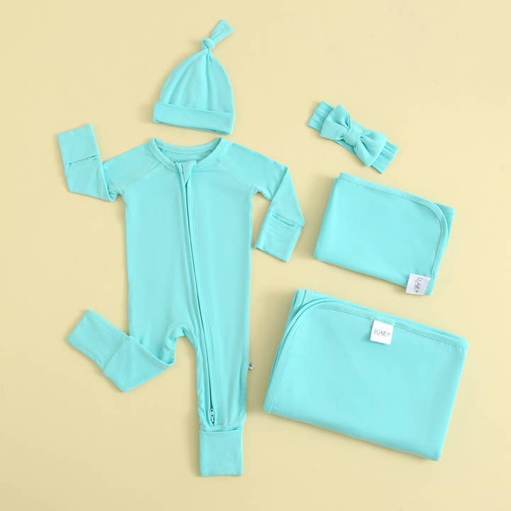 Luxie Charm - Wholesale Newborn/Knit Hat - Baby - Tranquil Turquoise Beanie Hat I NICU Friendly I Preemie & Up