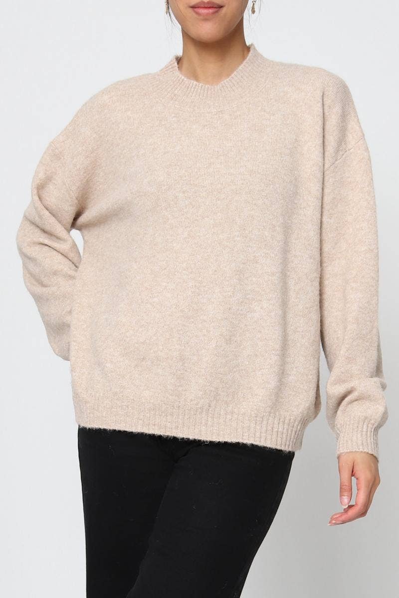 DIX-ONZE - Wholesale Knit Sweater - Women's - Soft Plain Sweater – Round Neck & Long Sleeves18