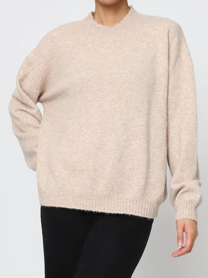 DIX-ONZE - Wholesale Knit Sweater - Women's - Soft Plain Sweater – Round Neck & Long Sleeves18
