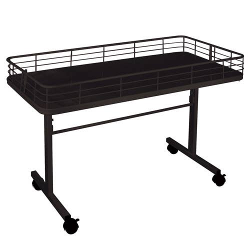 Specialty Store Services - Wholesale Retailer Display - Kids & Baby - 4 ft. Black Mobile Retail Display Dump Table With Casters