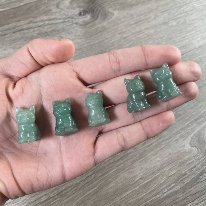 Keystone Crystals - Wholesale Decorative Figurine - Small Gemstone Cat Figurine – Carved Crystal Animal Statue