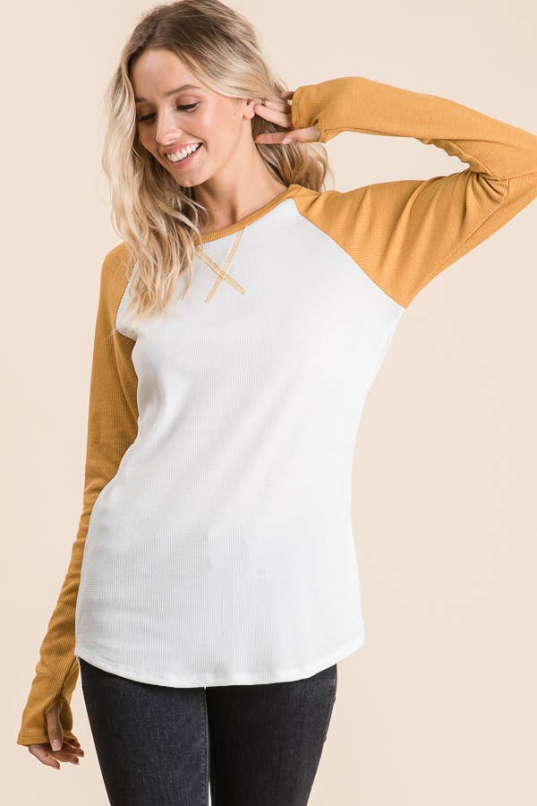 lovely melody - Wholesale T-Shirt - Women's - LMT1232-Thermo Baseball T Shirt14