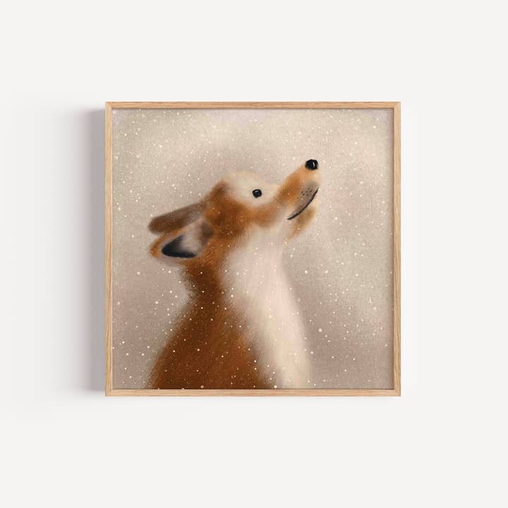 Fox Square Print for wholesale by Jo Couch
