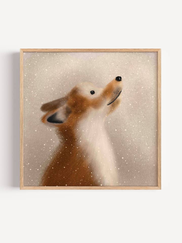 Fox Square Print for wholesale by Jo Couch