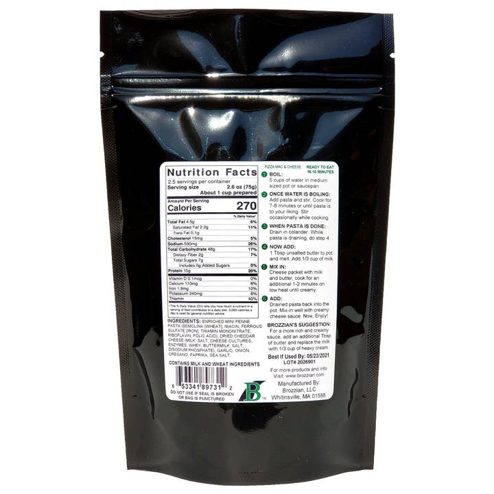 Brozzian Spices - Venta al por mayor Pasta - Pizza macarrones con queso
