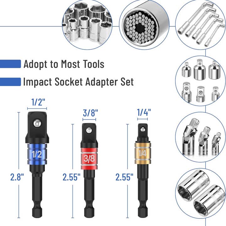 Bates Choice – wholesale Tool set – Bates-Socket Adapter Extension Set with Drill Attachment3