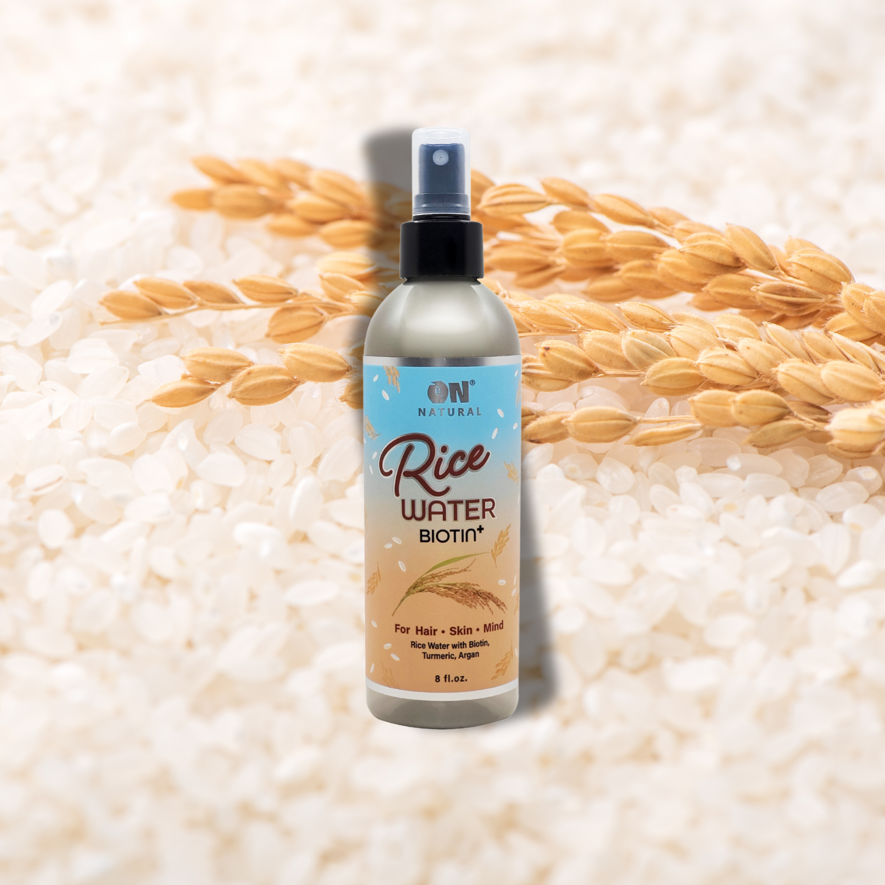 ON Natural USA - Vente Après-shampoings sans rinçage - ON NATURAL - Eau de riz [biotine] 8 oz6