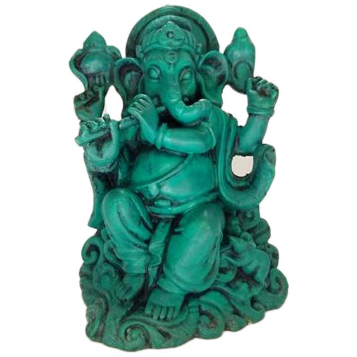 Yak & Yeti - Wholesale Sculpture - Green Ganesh Statue