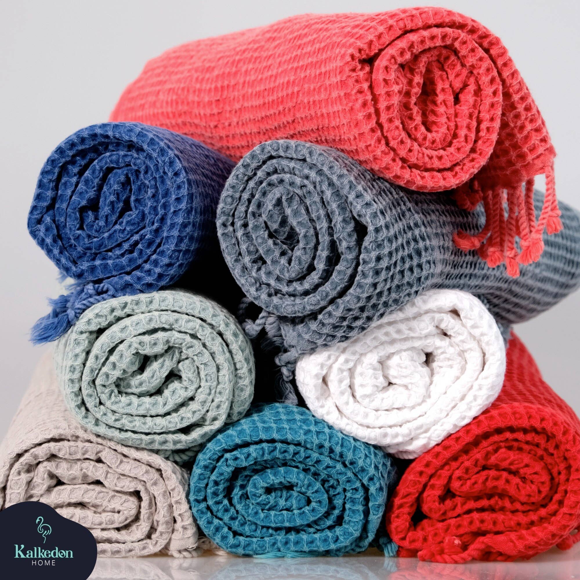 Kalkedon Towels - Wholesale Bath Towel - Stonewashed Waffle Bath Towel| Turkish Towel | Spa Towel7