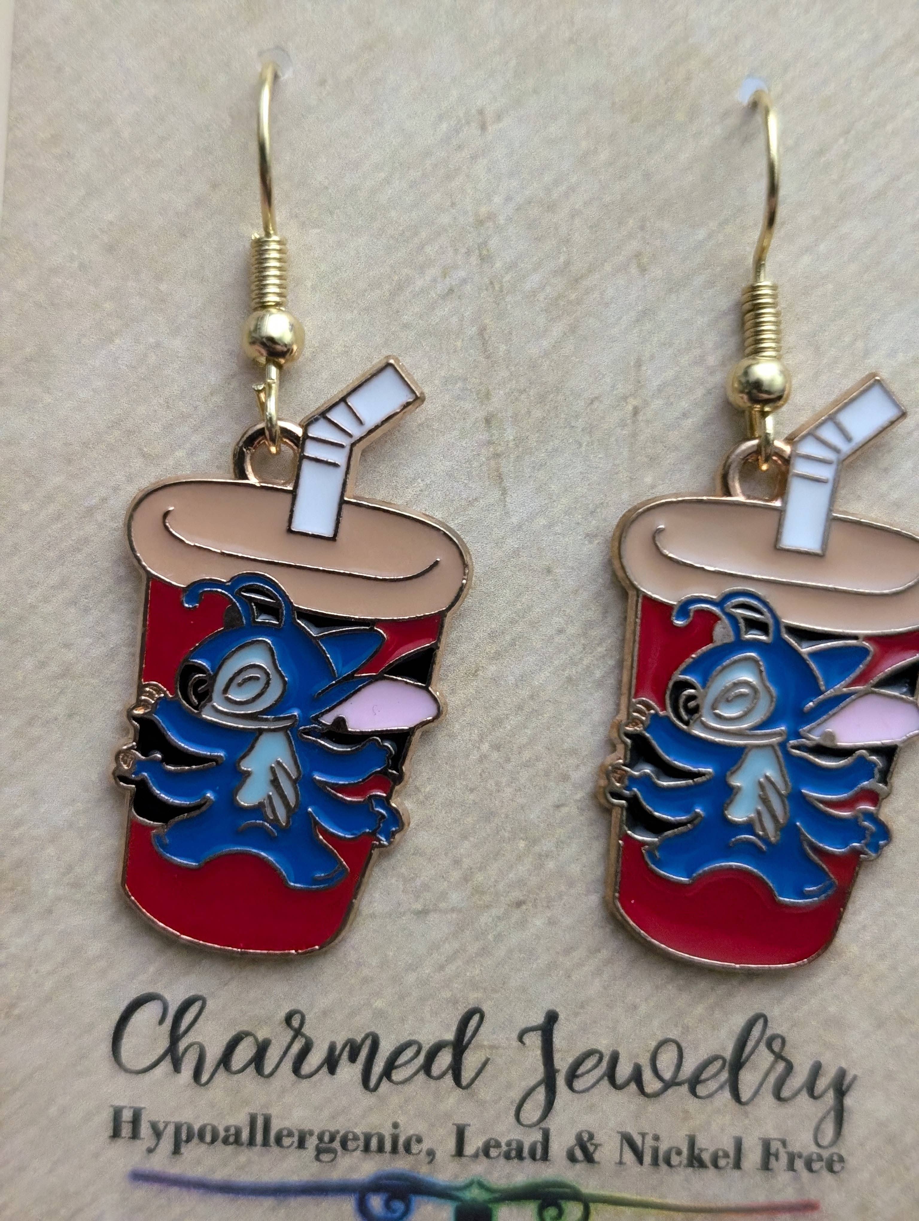 Con-Quest Crafts - Wholesale Dangle Earrings - Inspired by Stitch, Classic Alien Inspired Accessories8