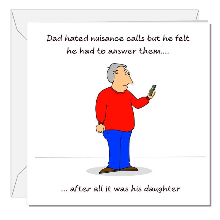 Grappige Vader Verjaardagskaart of Vaderdagkaart van zijn Dochter Brutale Humor door Swizzoo voor wholesale door Swizzoo Cards