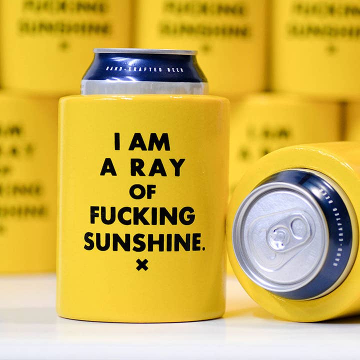 Meriwether - Wholesale Drink Huggers & Koozies - I am a ray of fucking sunshine... Vintage Beer Koozie. Case
