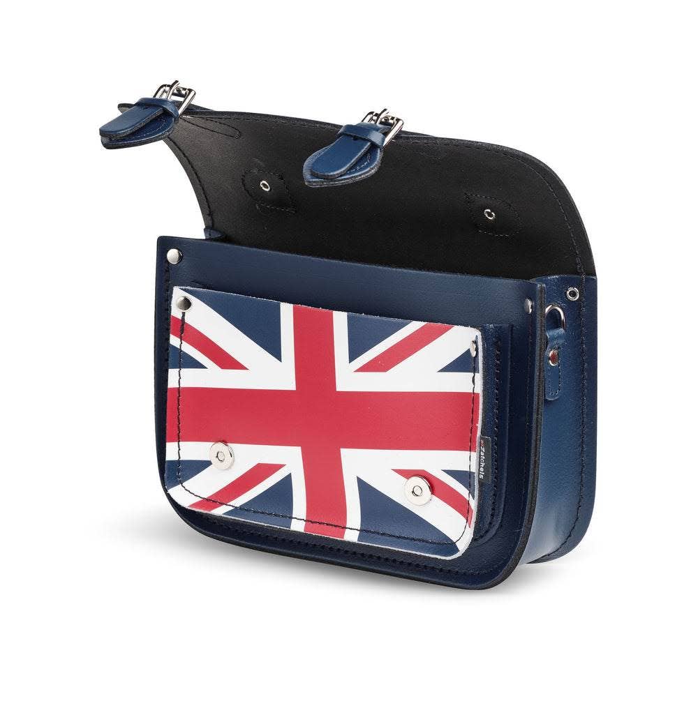 Zatchels - Wholesale Schoudertas - Dames - Union Jack Midi Schoudertas - Marineblauw2
