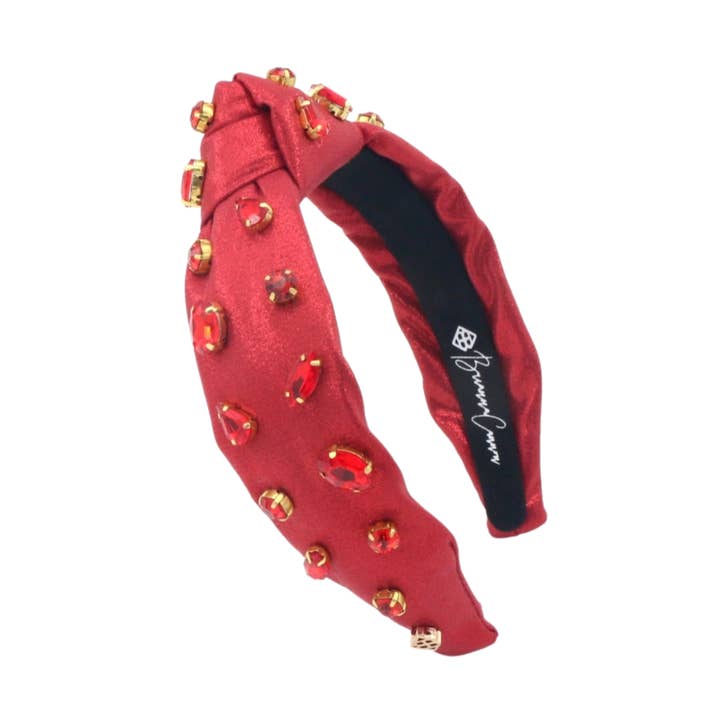 Bandeau scintillant pour enfant avec cristaux cousus à la main en rouge pour la vente par Brianna Cannon