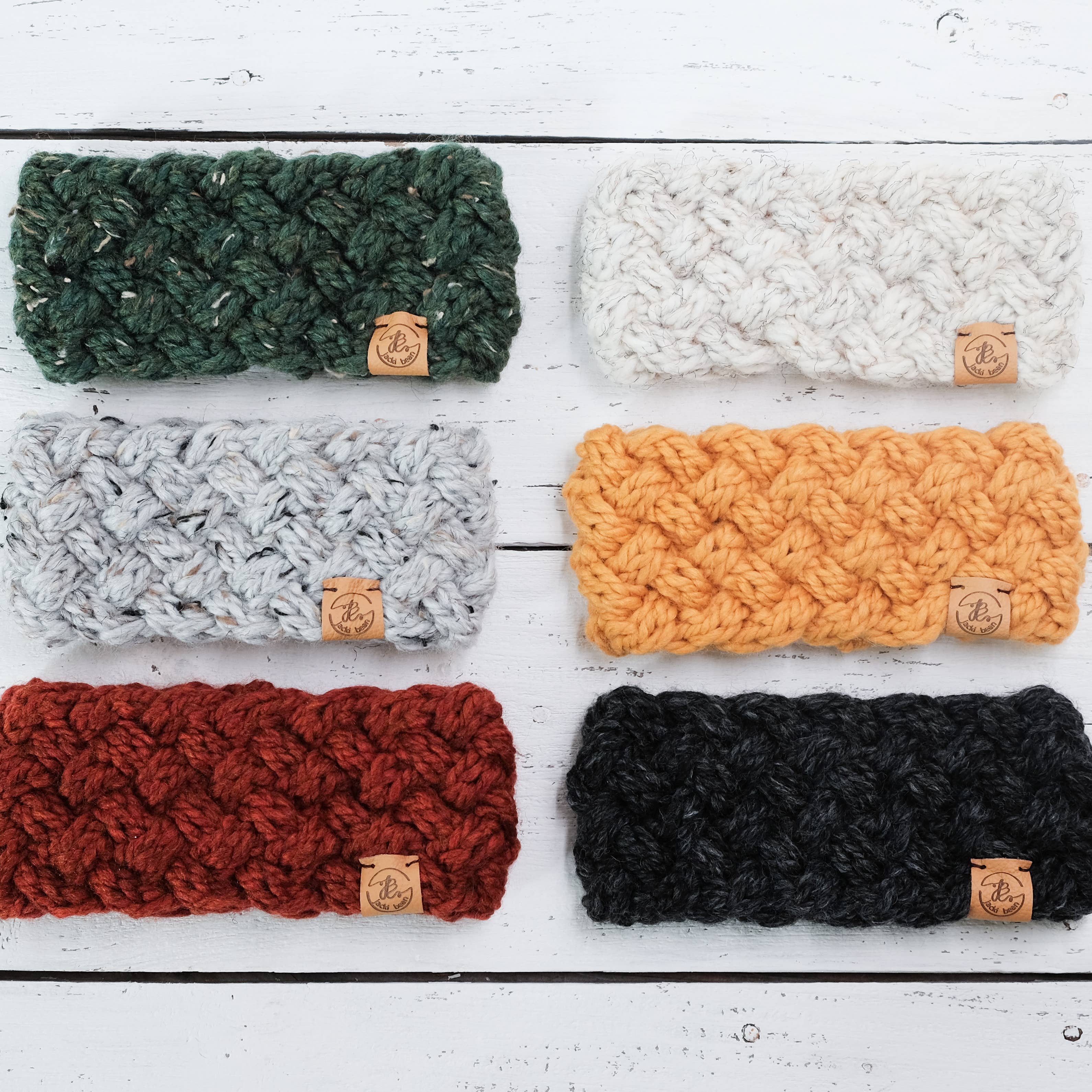 JackiBean – wholesale Öronvärmare - Dam – Handstickad bred fläta pannband3