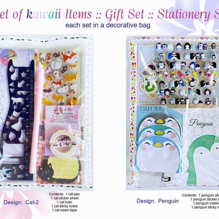Especially Selected Trading eK - Wholesale Stationery/Notecard Set - 4pc- cute Stationery Sets kawaii Giftset for girls2